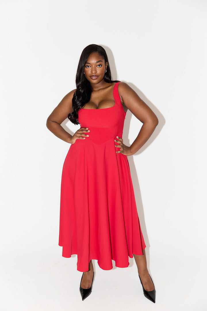 Amelia™ | Timeless Flowing Midi Dress