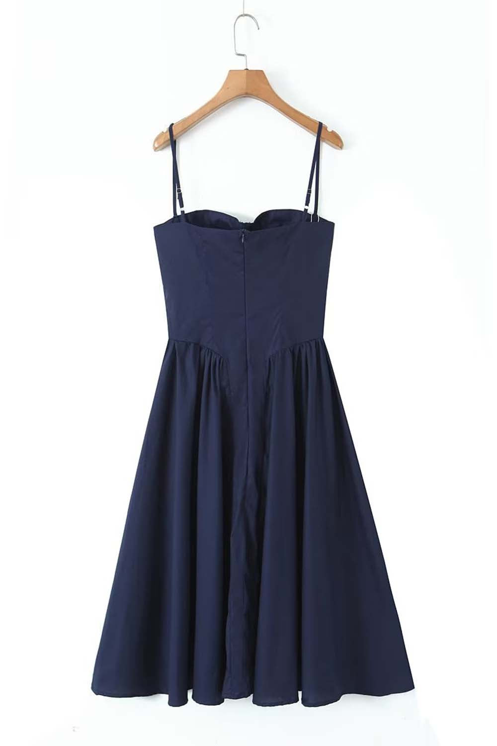 Alina™ | Silk Line Midi Dress