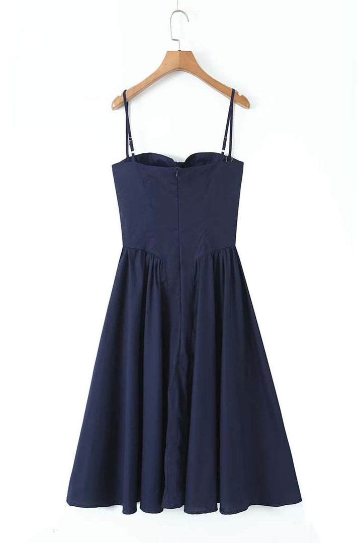 Alina™ | Silk Line Midi Dress