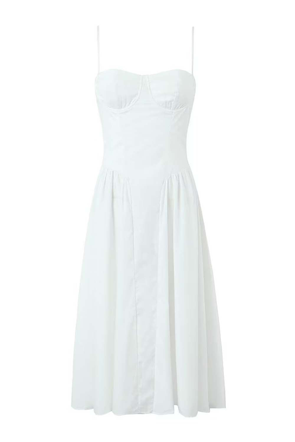 Alina™ | Silk Line Midi Dress