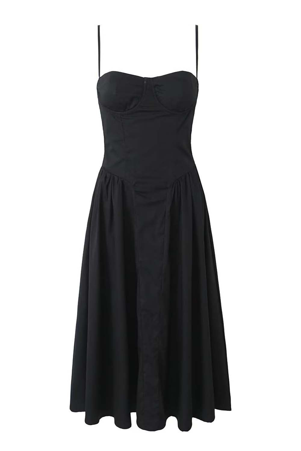 Alina™ | Silk Line Midi Dress