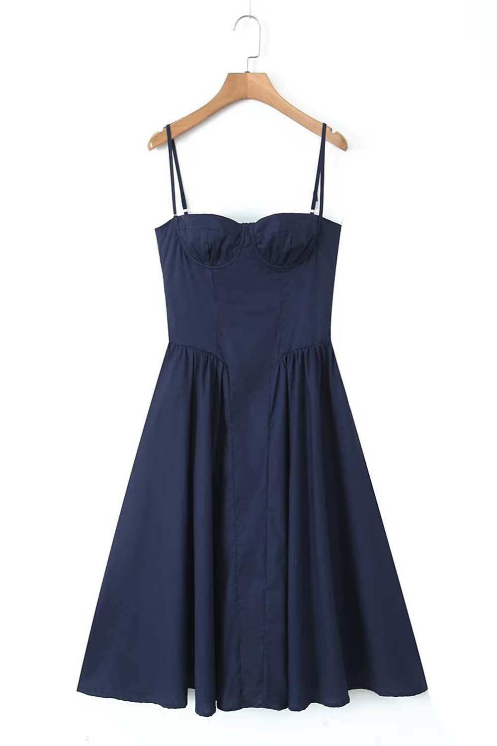 Alina™ | Silk Line Midi Dress
