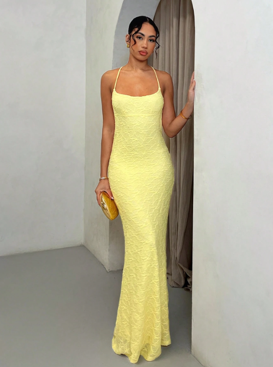 Yvette™ | Sunshine Lace Maxi Dress