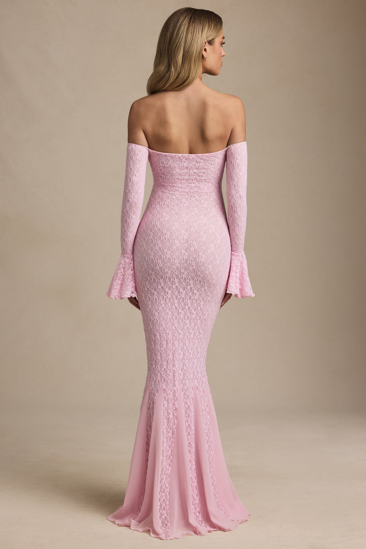 Celeste™ | Off-Shoulder Lace Maxi Dress