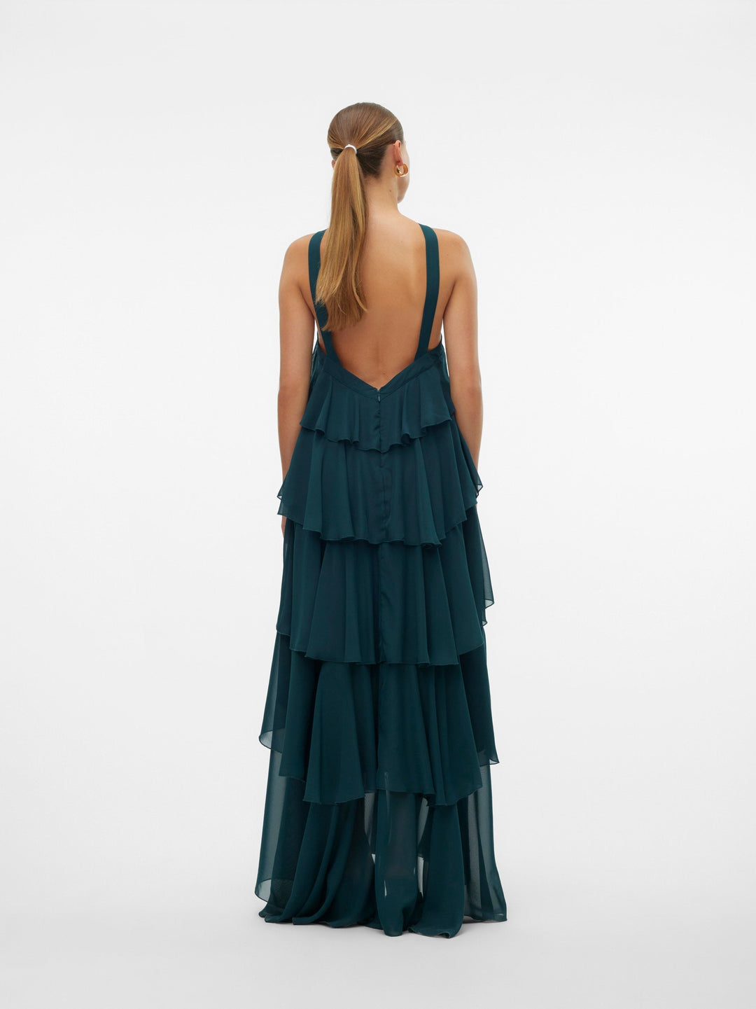 Vera™ | Layered Plum Ruffle Maxi Dress