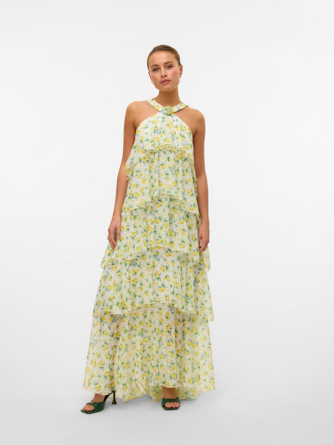 Vera™ | Layered Plum Ruffle Maxi Dress
