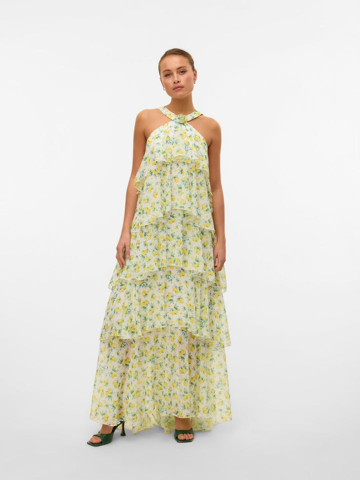 Vera™ | Layered Plum Ruffle Maxi Dress